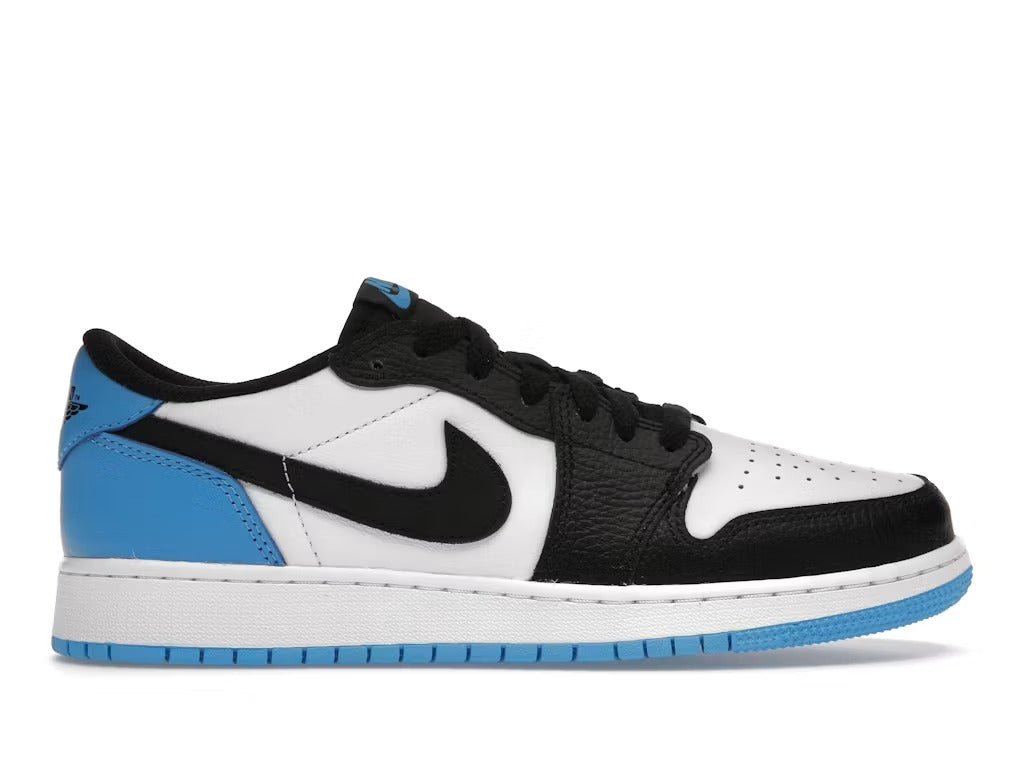 Air Jordan 1 Retro Low OG Black Dark Powder Blue (GS) product image 1, provided for visual reference and product detail