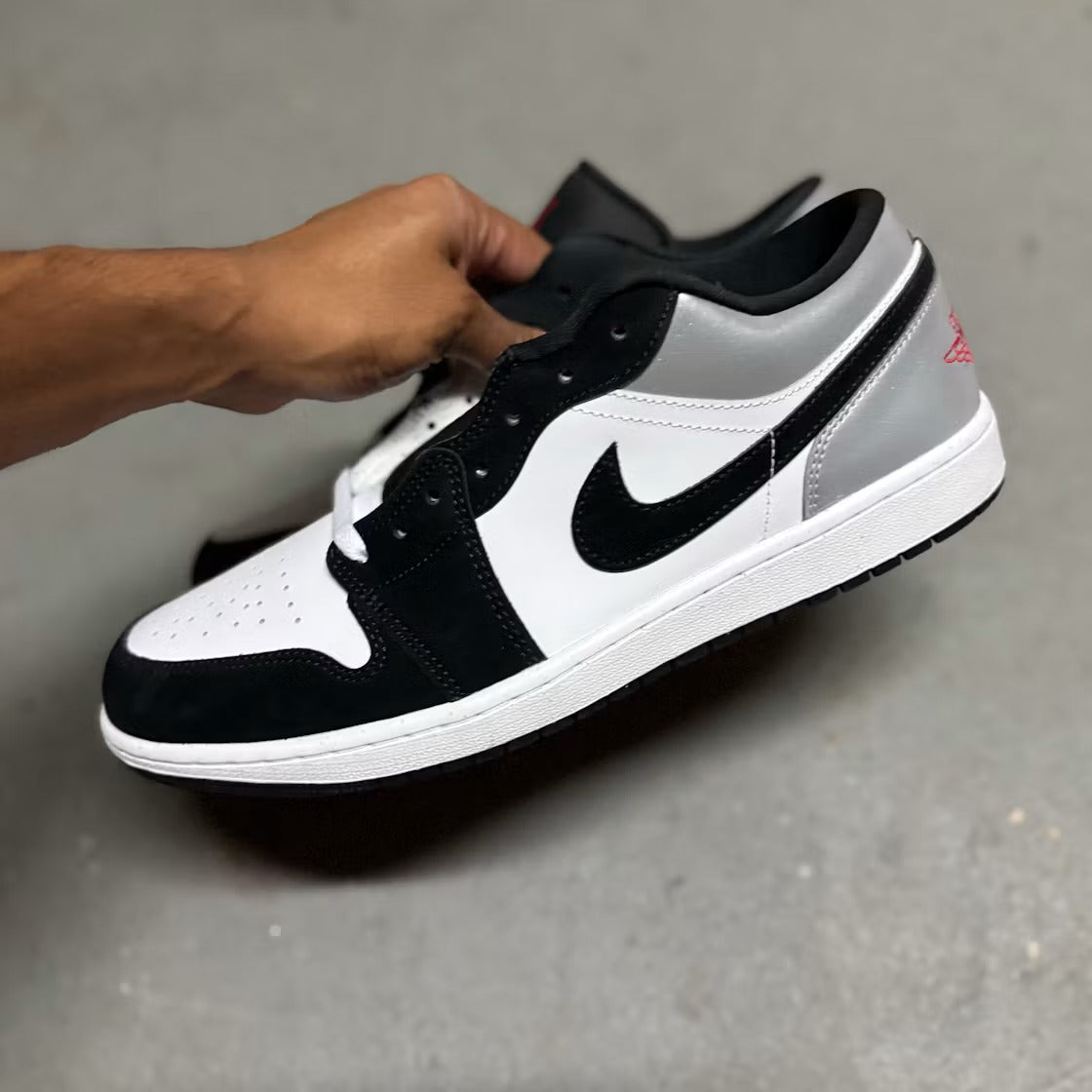 Air Jordan 1 Low SE White Fire Red Black Matte Silver product image 6, provided for visual reference and product detail