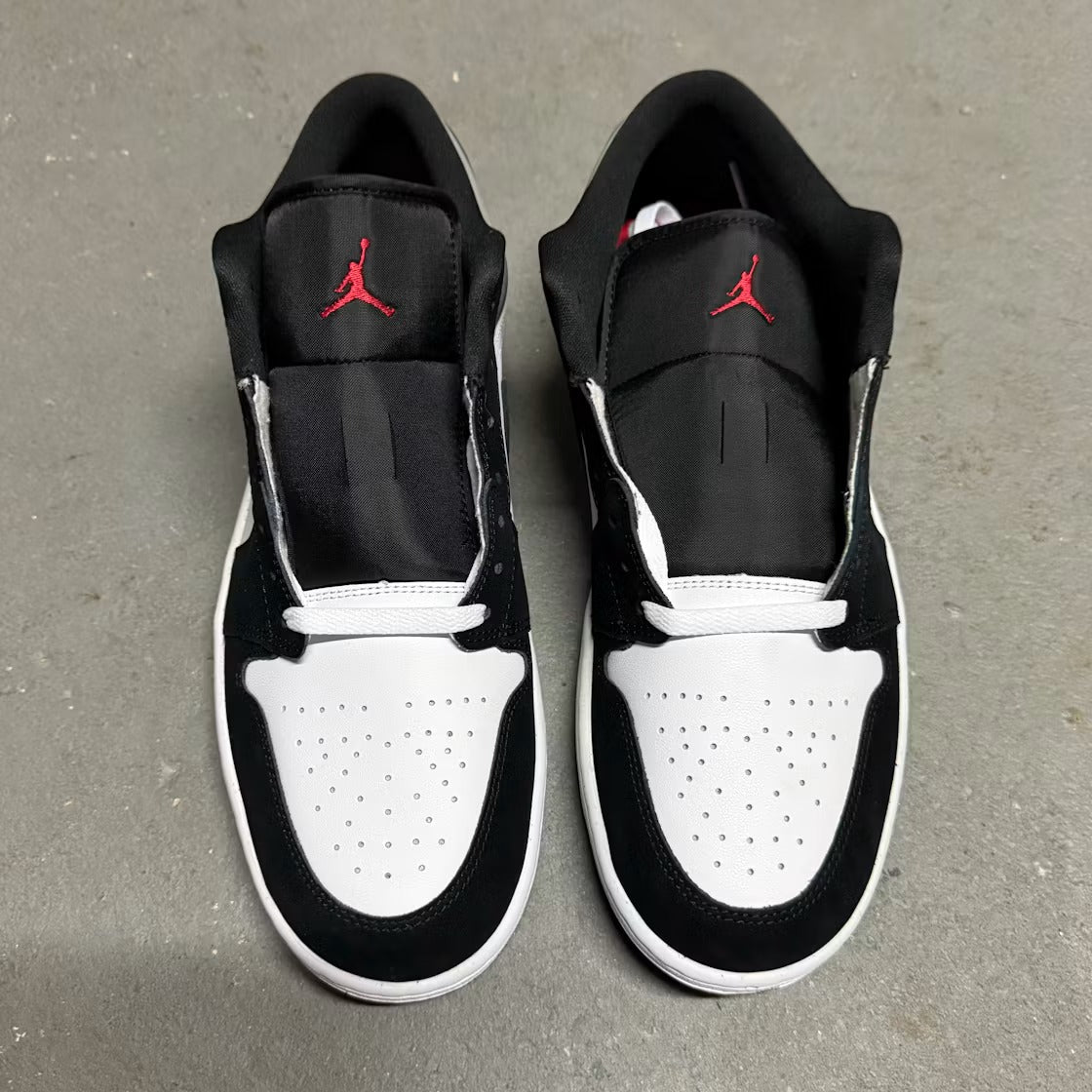 Air Jordan 1 Low SE White Fire Red Black Matte Silver product image 3, provided for visual reference and product detail