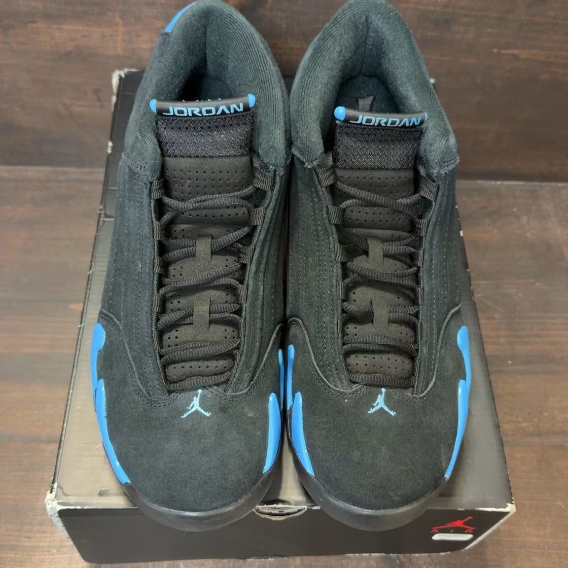 Air Jordan 14 Retro Black University Blue (2026) product image 3, provided for visual reference and product detail review