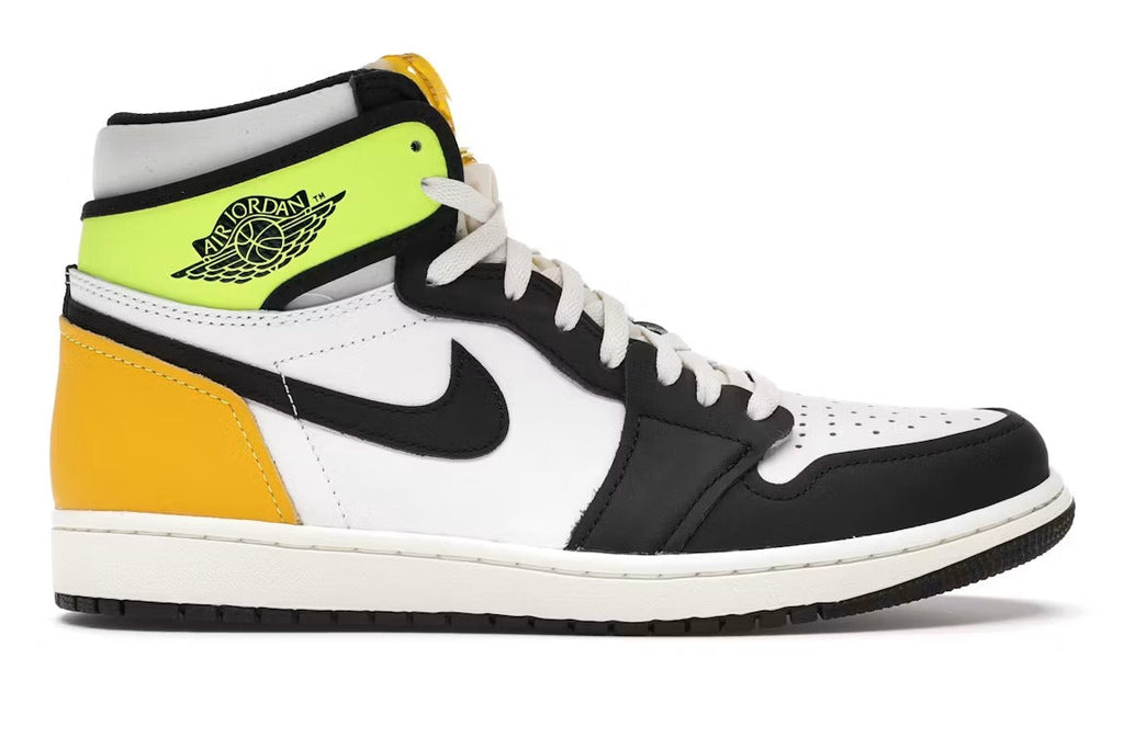 Air Jordan 1 Retro High White Black Volt University Gold product image 1, provided for visual reference and product detail