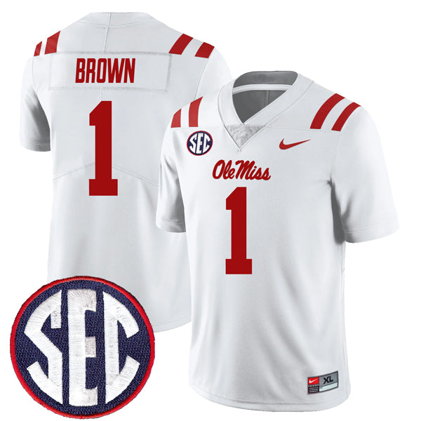 AJ Brown Ole Miss Rebels Jersey - White product image 1