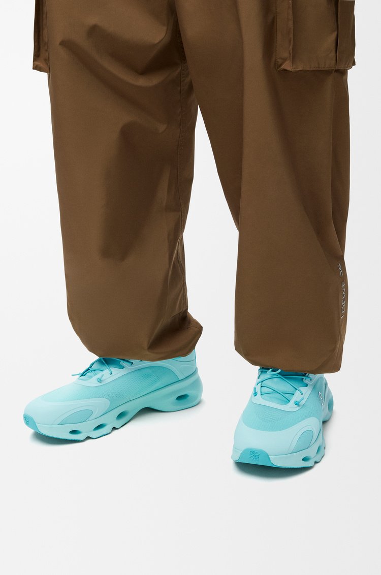 LOEWE x On Cloudsolo Turquoise Lifestyle Sneakers product image 4, provided for visual reference and product detail review