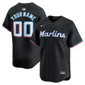 Custom Miami Marlins Alternate Limited Jersey - Black product image 1