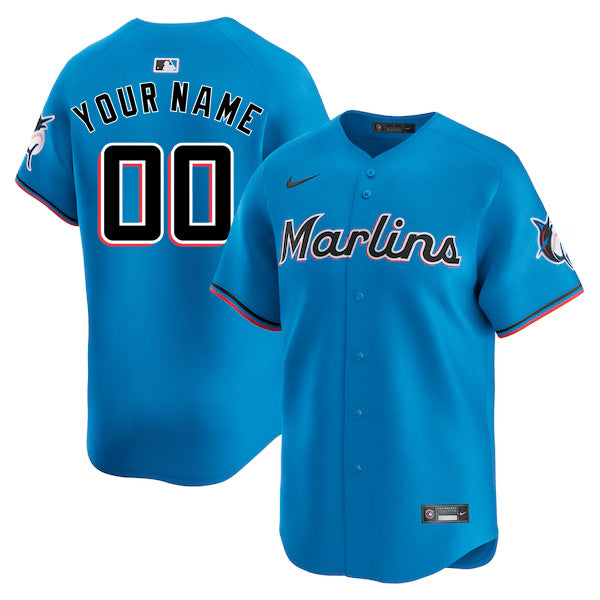 Custom Miami Marlins Alternate Limited Jersey - Blue product image 1