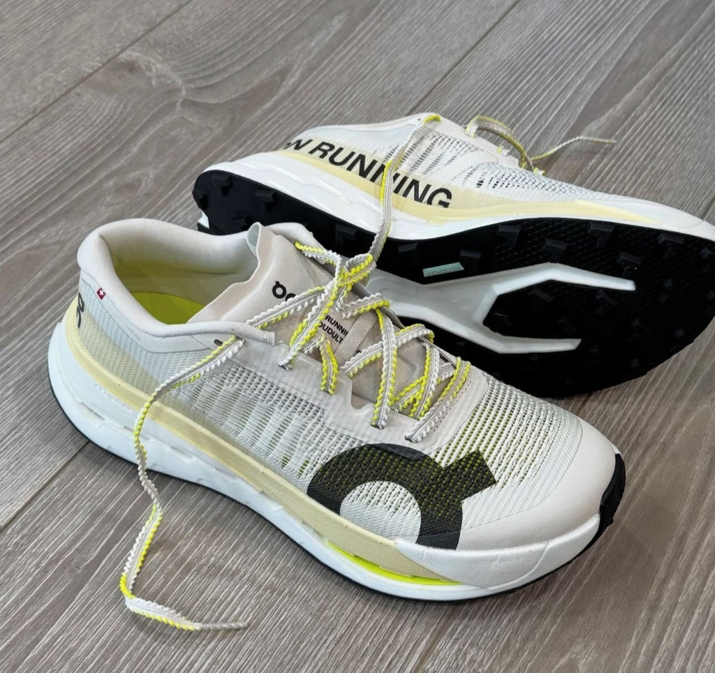 On Cloudultra 3 Pearl/Lychee Trail Running Shoes product image 2, provided for visual reference and product detail review