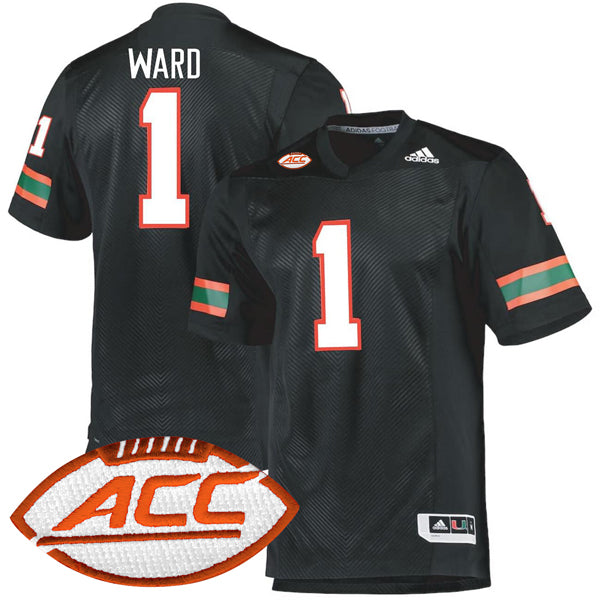 Cam Ward Miami Hurricanes Alternate Jersey - Black product image 1