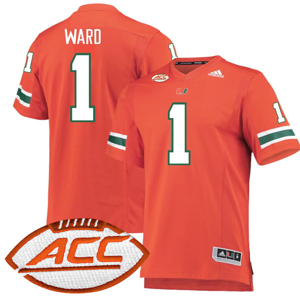 Cam Ward Miami Hurricanes Home Jersey - Orange product image 1