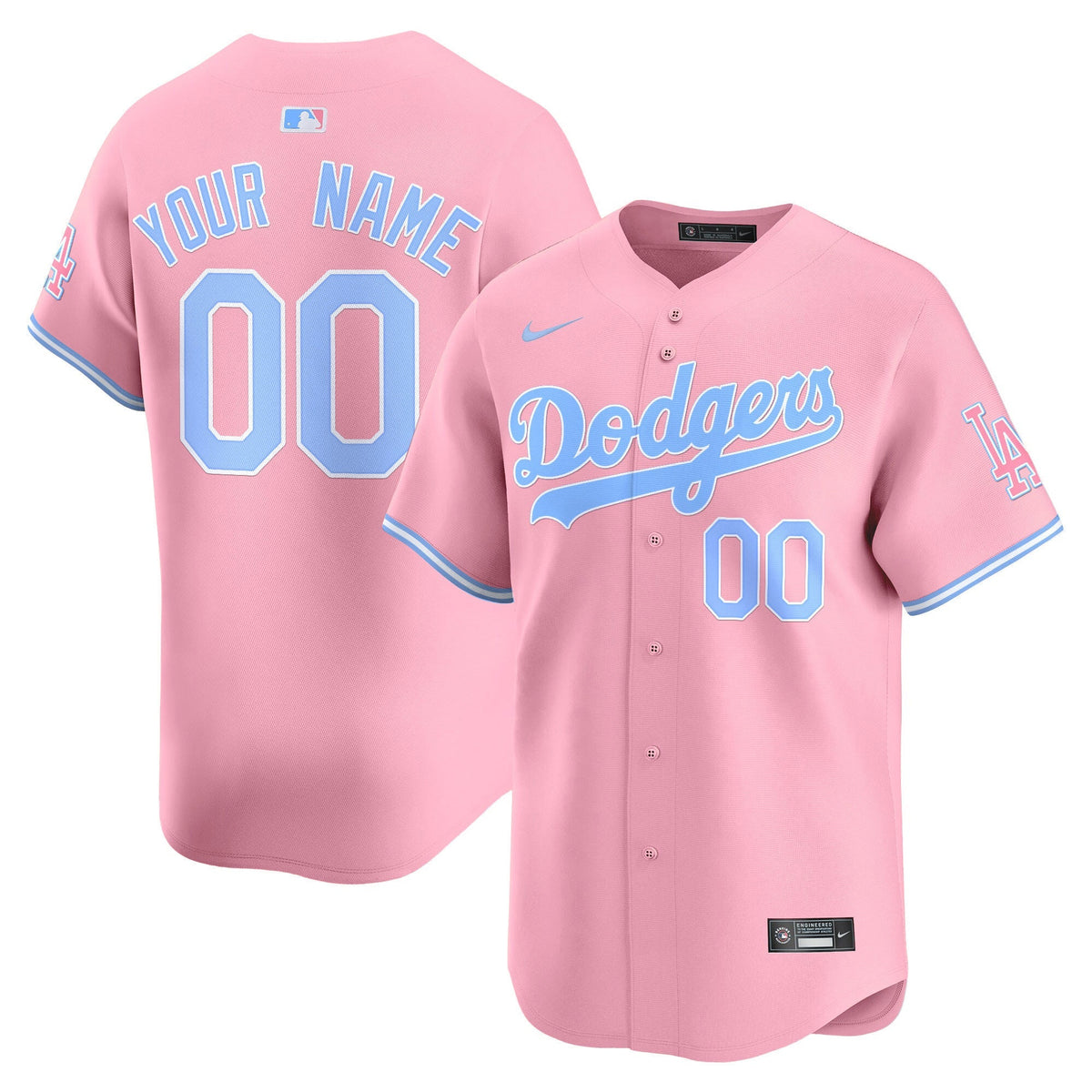 Custom Los Angeles Dodgers Bubblegum Jersey - Pink product image 1