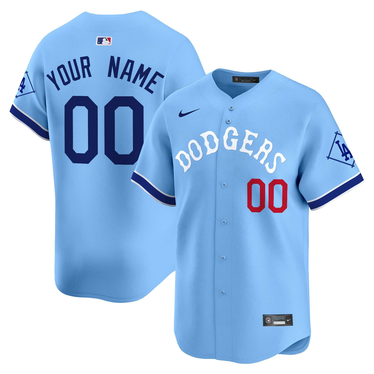 Custom Los Angeles Dodgers Tribute Jersey - Light Blue product image 1