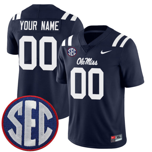 Custom Ole Miss Rebels Jersey - Navy product image 1
