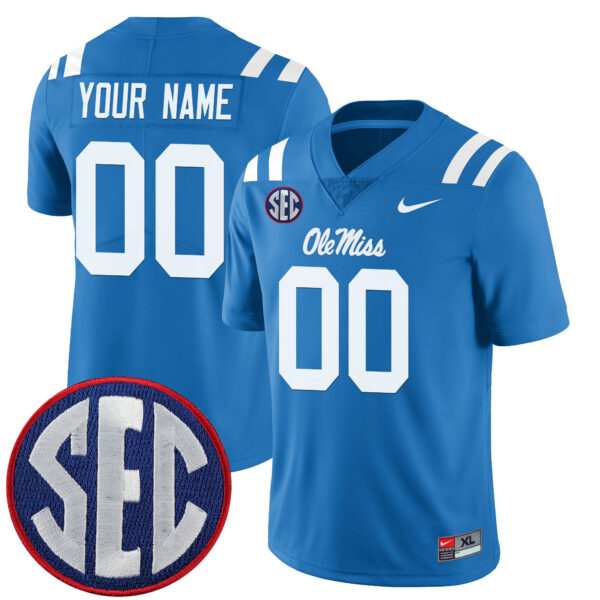 Custom Ole Miss Rebels Jersey - Powder Blue product image 1