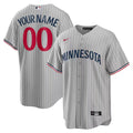 Custom Minnesota Twins Road Jersey - Gray Pinstripe product image 1
