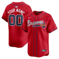 Custom Atlanta Braves Alternate Jersey - Red product image 1