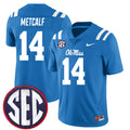 DK Metcalf Ole Miss Rebels Jersey - Powder Blue product image 1