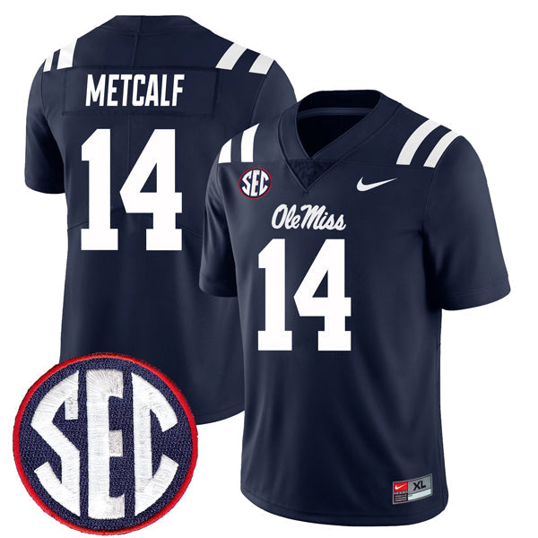 DK Metcalf Ole Miss Rebels Jersey - Navy product image 1