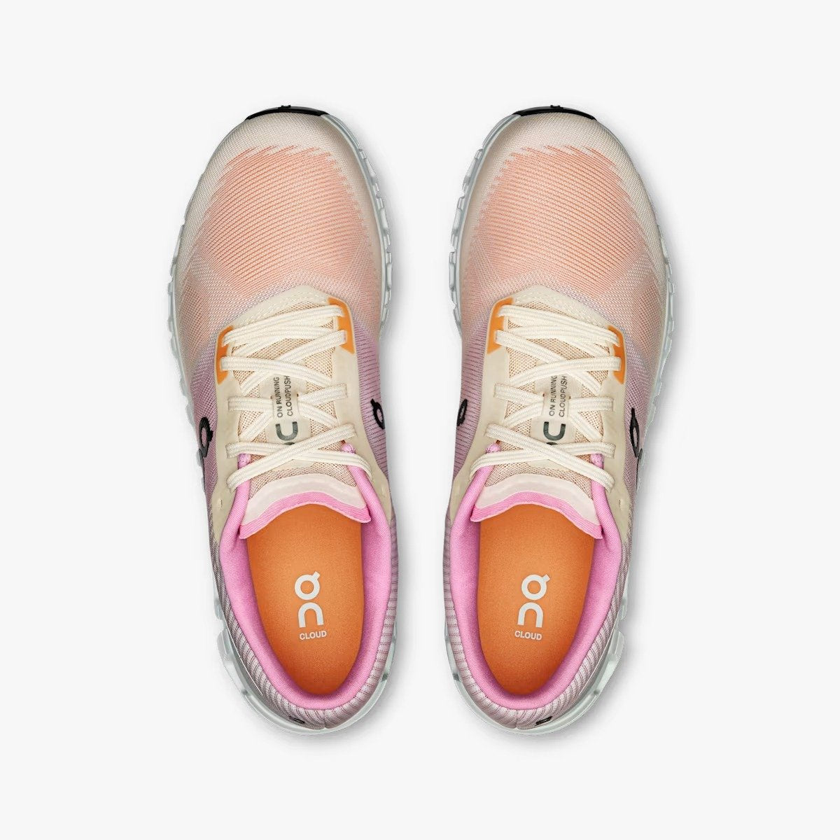 On Cloud 6 Push Tangerine Raspberry Lifestyle Sneakers product image 6, provided for visual reference and product detail