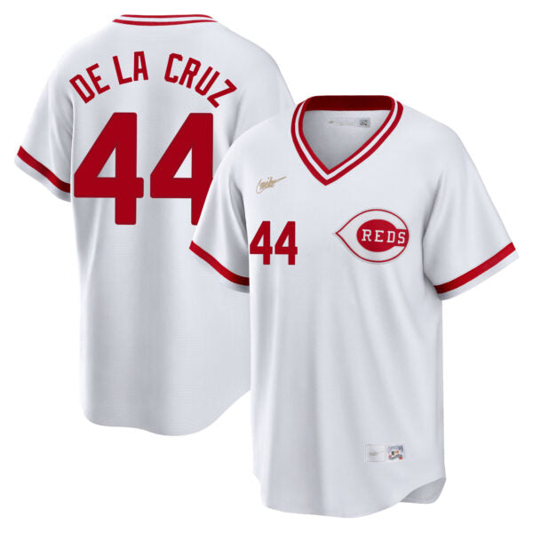 Elly De La Cruz Cincinnati Reds Throwback Jersey - White product image 1