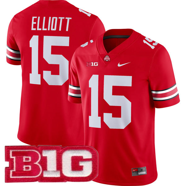 Ezekiel Elliott Ohio State Buckeyes Jersey – Red product image 1