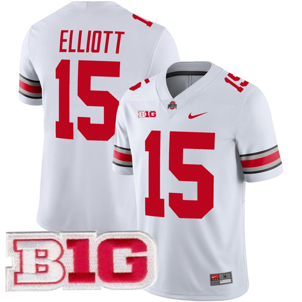 Ezekiel Elliott Ohio State Buckeyes Jersey – White product image 1