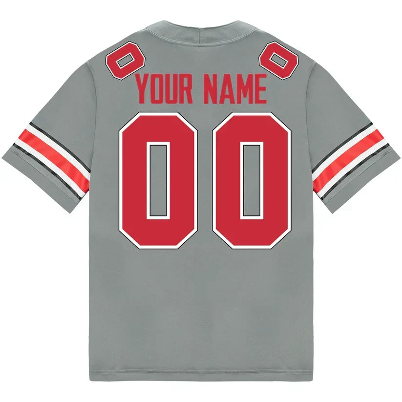 Custom Ohio States Buckeyes Jersey - Grey product image 1