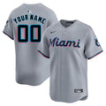 Custom Miami Marlins Road Limited Jersey - Gray product image 1