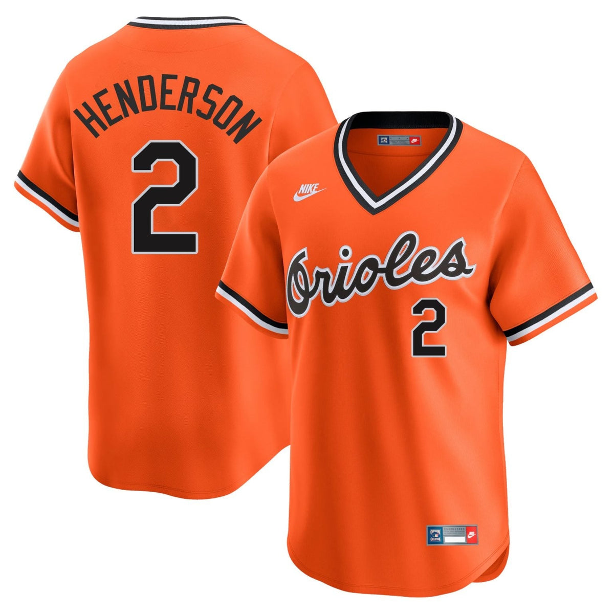 Gunnar Henderson Baltimore Orioles Throwback Jersey - Orange product image 1