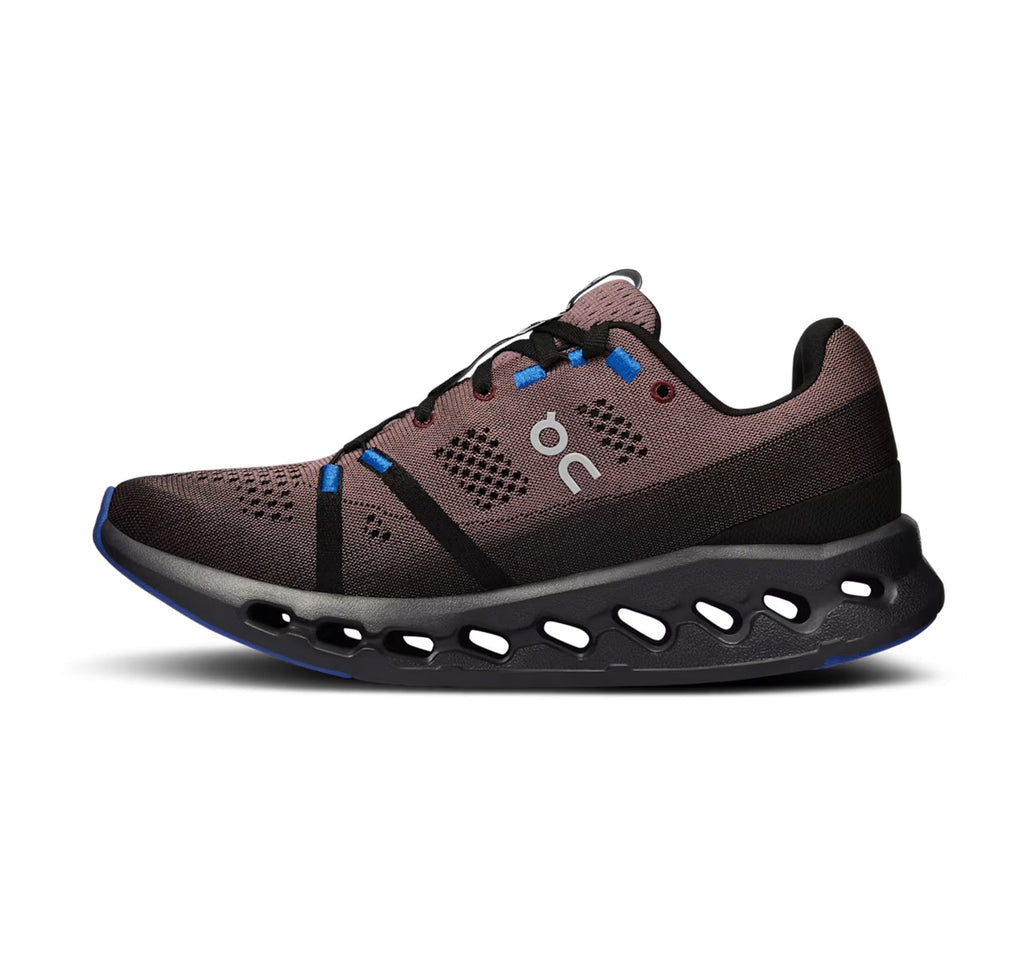 On Women Cloudsurfer Black/Cobalt Running Shoes product image 4, provided for visual reference and product detail review