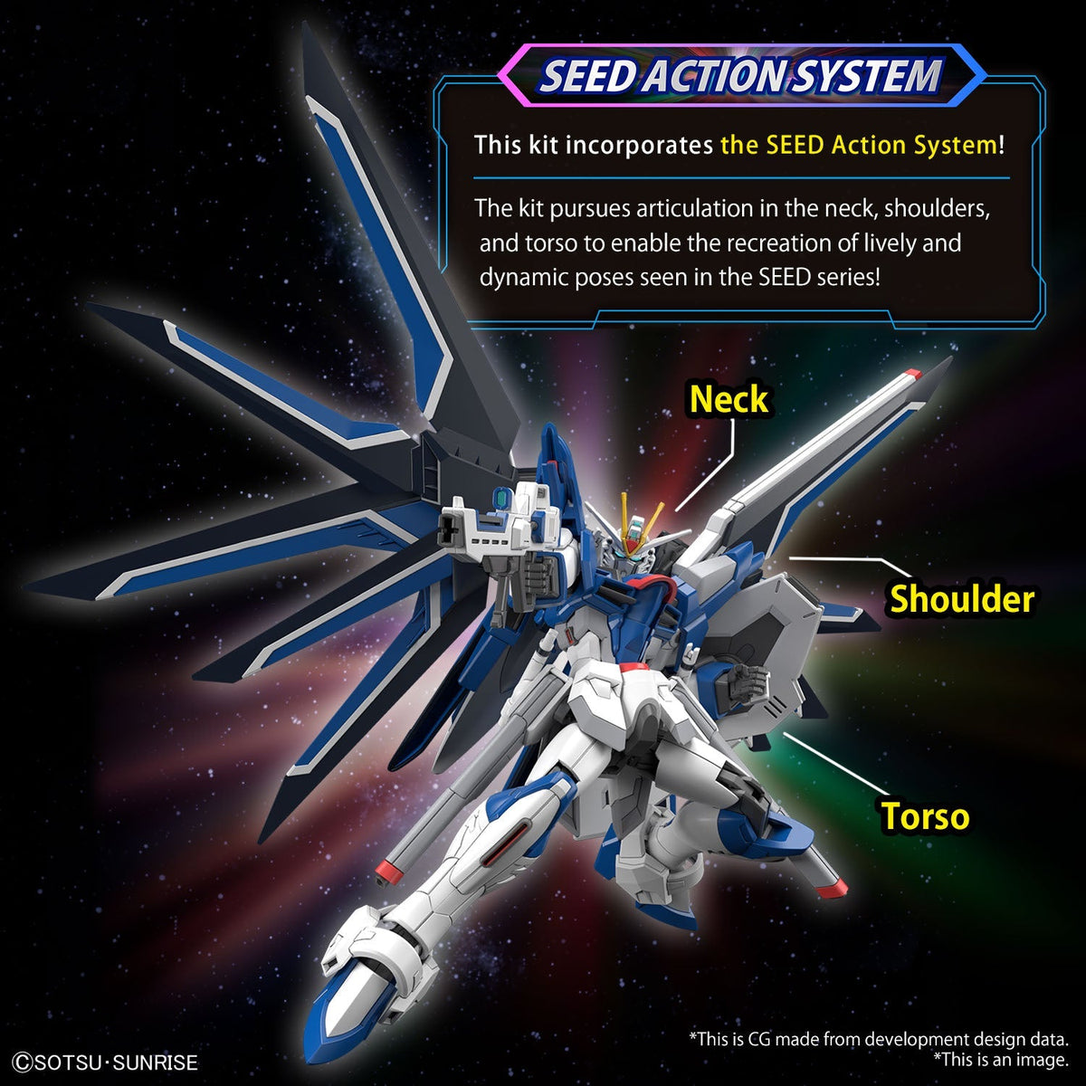 Gundam 1/144 HGUC #243 HGCE Seed Freedom STTS-909 Rising Freedom Gundam Model Kit product image 8, provided for visual
