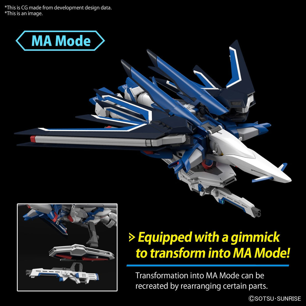 Gundam 1/144 HGUC #243 HGCE Seed Freedom STTS-909 Rising Freedom Gundam Model Kit product image 9, provided for visual