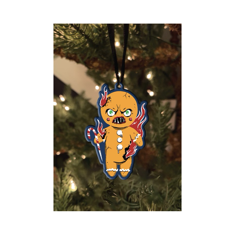 Holiday Horrors - Krampus - Gingerbread Man Metal Ornament product image 1, provided for visual reference and product detail