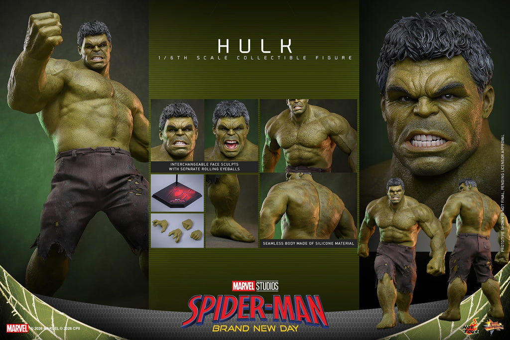 Hot Toys Hulk (Spider-Man: Brand New Day) 1/6 Scale Action Figure product image 8, provided for visual reference and product