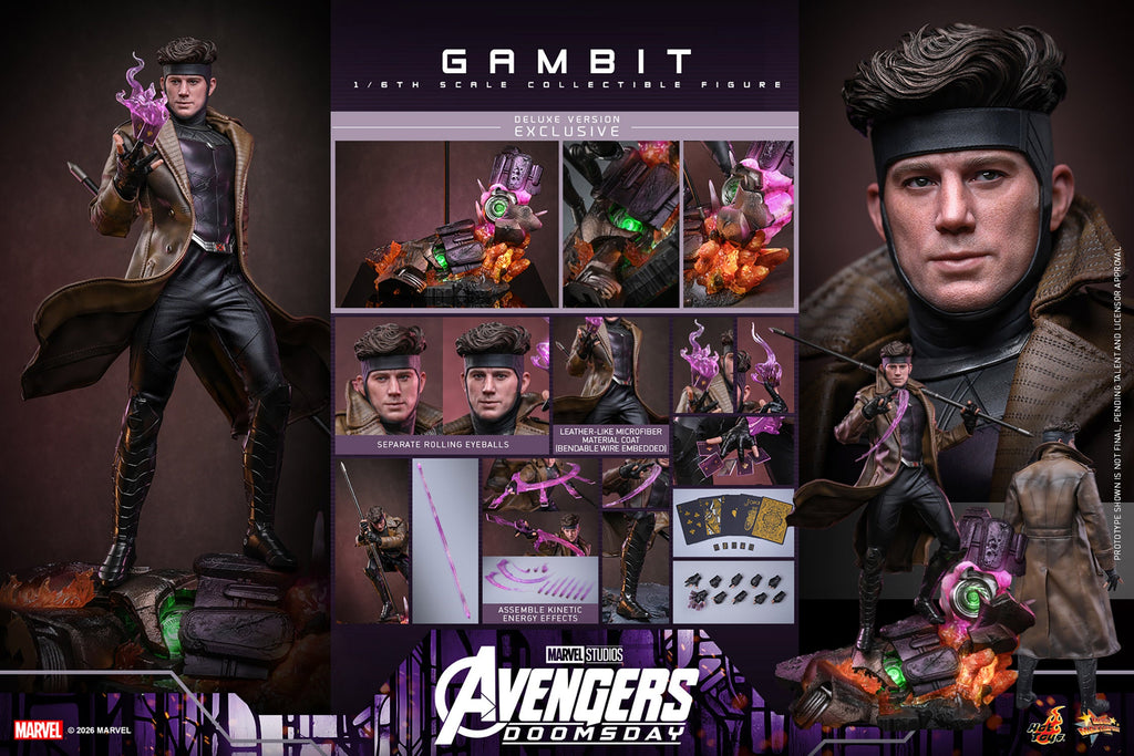 Hot Toys Gambit (Avengers: Doomsday - Deluxe Version) 1/6 Scale Action Figure product image 4, provided for visual reference