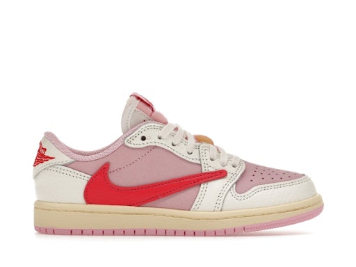 Air Jordan 1 Retro Low OG SP Travis Scott Sail Tropical Pink (PS) product image 1, provided for visual reference and product