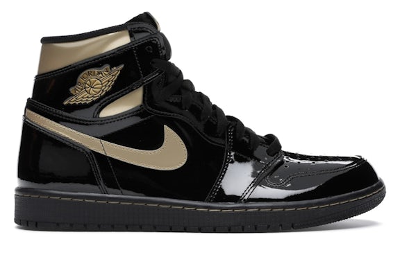 Air Jordan 1 Retro High Black Metallic Gold (2020) product image 1, provided for visual reference and product detail review
