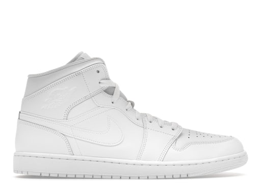Air Jordan 1 Mid Triple White product image 1, provided for visual reference and product detail review