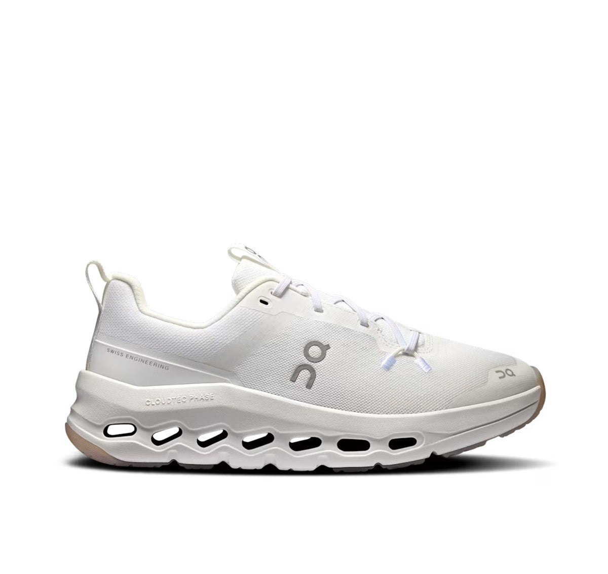 On Big Kids' Cloudleap White Athletic Shoes product image 1, provided for visual reference and product detail review