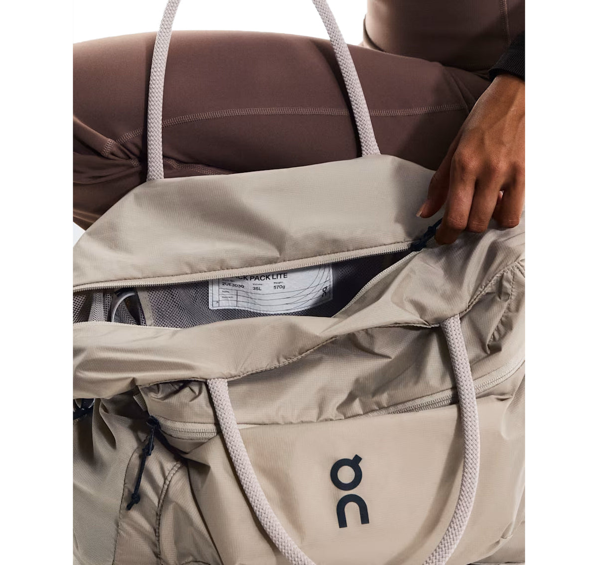 On Track Pack 35L Lite Sand Sports Duffel Bag product image 3, provided for visual reference and product detail review