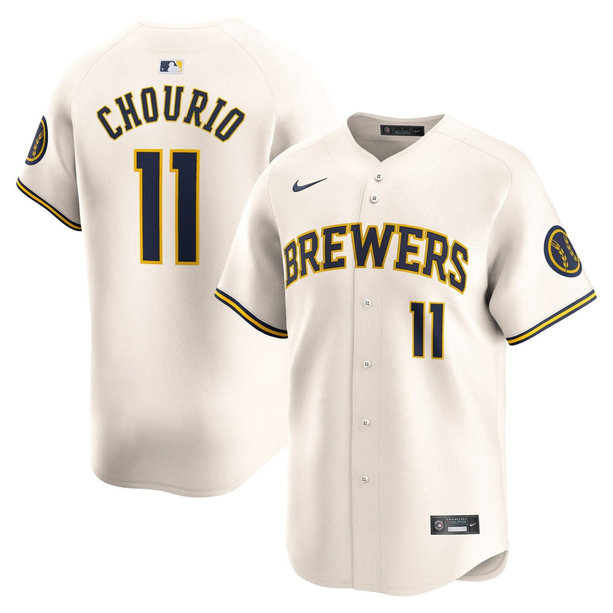 Jackson Chourio Milwaukee Brewers Home Limited Jersey product image 1