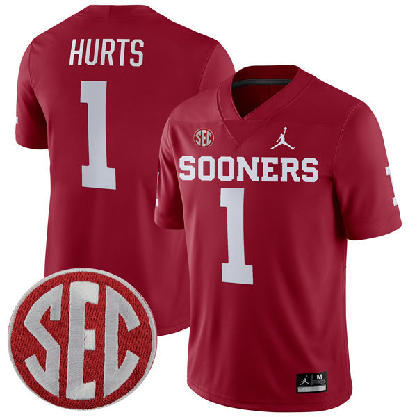 Jalen Hurts Oklahoma Sooners Alumni Player Jersey - Crimson product image 1