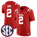 Jaxson Dart Ole Miss Rebels Jersey - Red product image 1