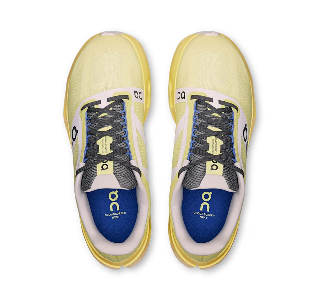 On Women Cloudsurfer Next Z5 Limelight/White Running Shoes product image 3, provided for visual reference and product detail