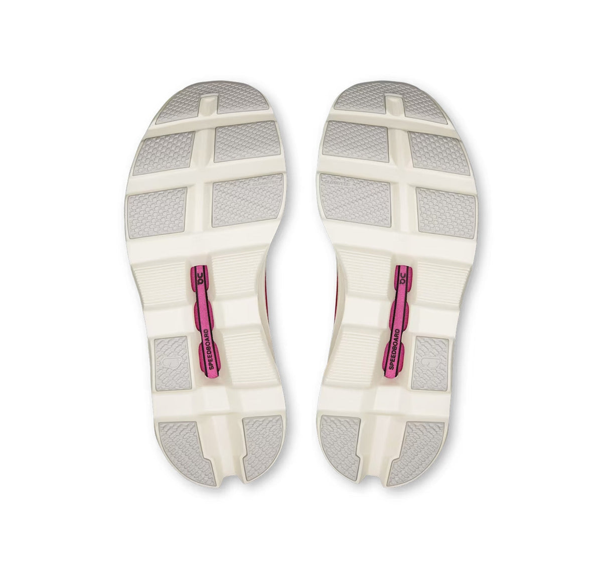 On Women Cloudmonster Ivory/Grenadine Running Shoes product image 6, provided for visual reference and product detail review