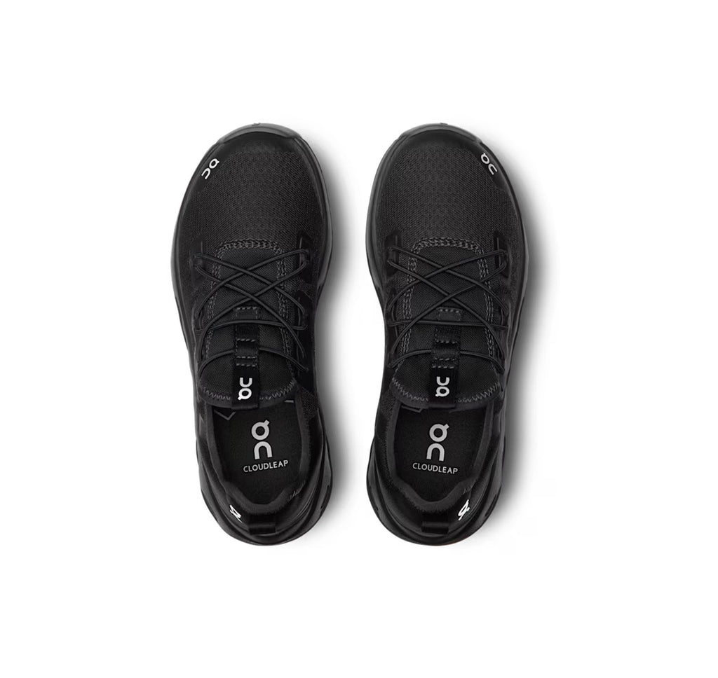 On Little Kids' Cloudleap Black/Eclipse Athletic Shoes product image 3, provided for visual reference and product detail