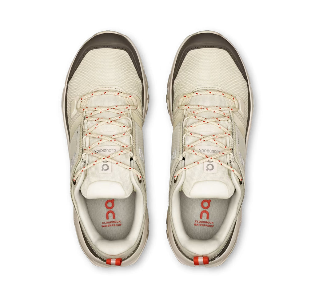 On Women Cloudrock Low Waterproof Ivory Hiking Shoes product image 3, provided for visual reference and product detail review