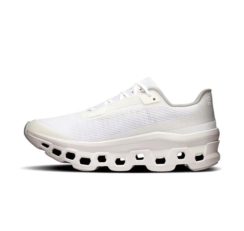On Men Cloudmonster Void White Running Shoes product image 4, provided for visual reference and product detail review
