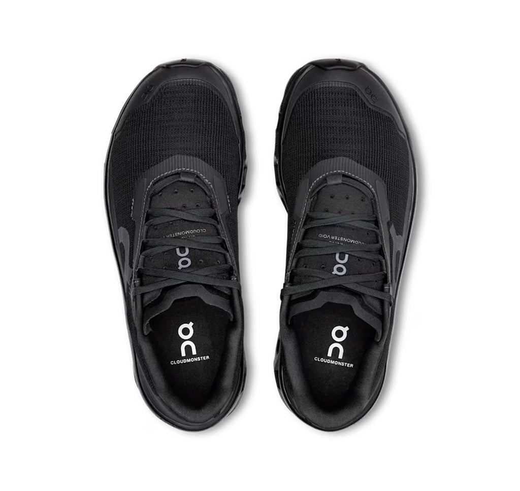 On Women Cloudmonster Void Black Running Shoes product image 3, provided for visual reference and product detail review