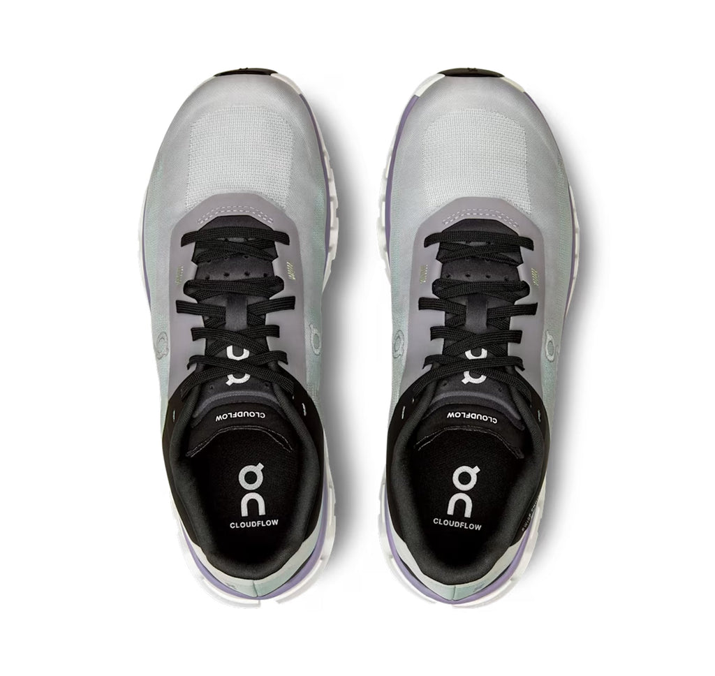 On Women Cloudflow 4 Fade/Wisteria Running Shoes product image 3, provided for visual reference and product detail review