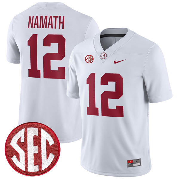 Joe Namath Alabama Crimson Tide Jersey - White product image 1
