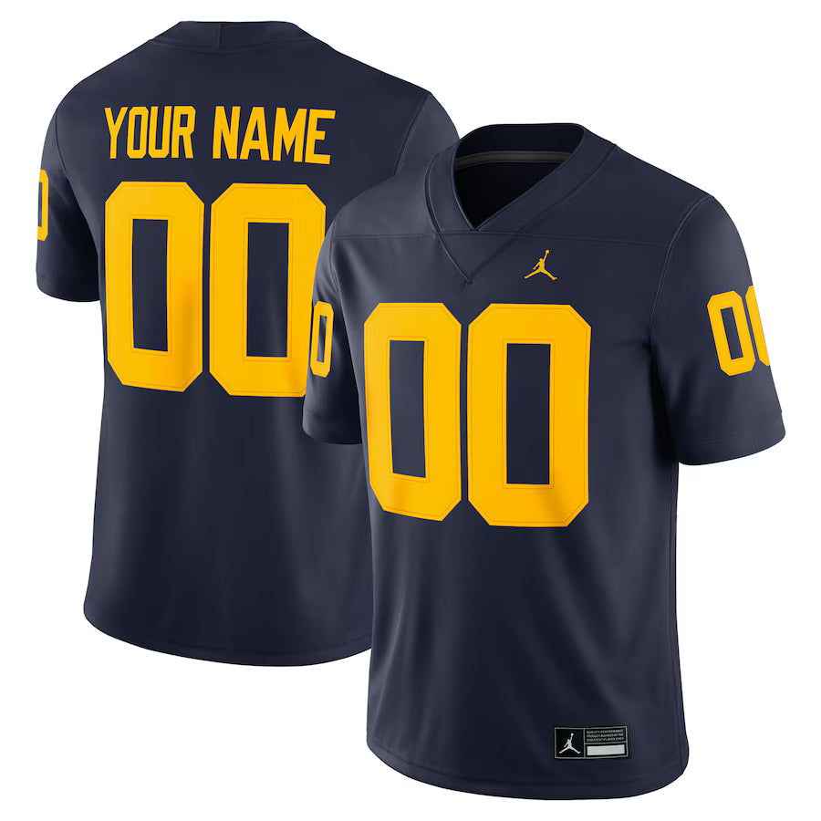 Custom Michigan Wolverines Jersey - Navy product image 1